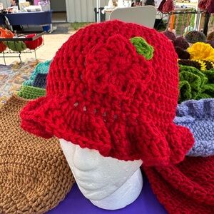Handmade Red Crochet Hat